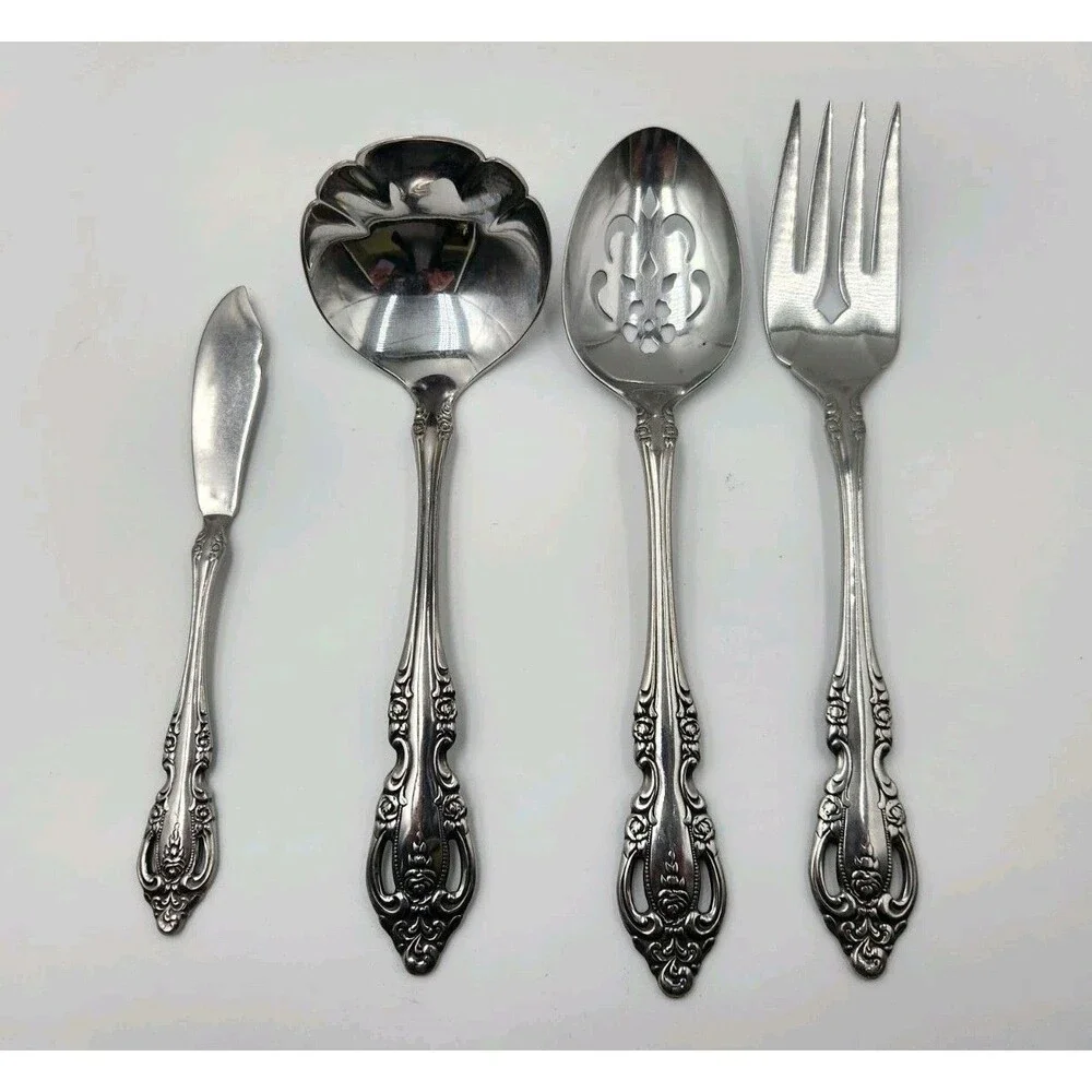 Oneida Community Brahms 4 Piece Hostess Set Serving Stainless Steel Flatware